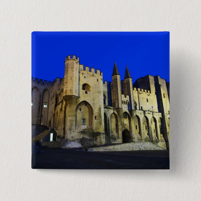 Chapa Cuadrada El Palacio del Papa en Aviñón al atardecer. Constr (Anverso)