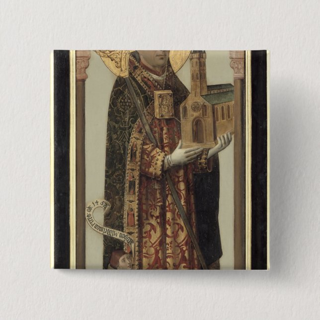Chapa Cuadrada El panel votivo que representa St. Ansgar, 1457 (Anverso)