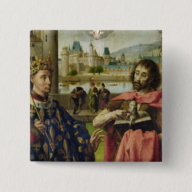 Chapa Cuadrada El parlamento del Altarpiece de París (Anverso)
