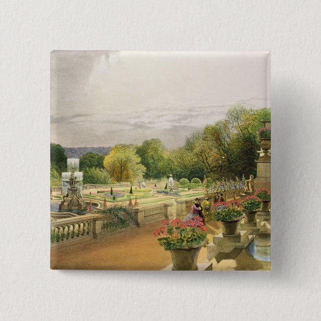 Chapa Cuadrada El Parterre, casa de Harewood cerca de Leeds, pub. (Anverso)