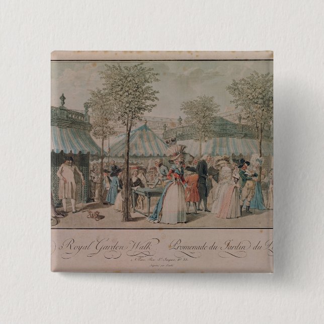 Chapa Cuadrada El paseo del jardín del Palais Royal, 1787 (Anverso)
