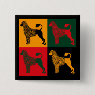 Chapa Cuadrada El perro de agua portugués inteligente