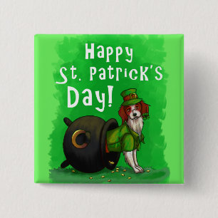 Chapa Cuadrada El perro del Día de San Patricio