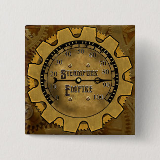Chapa Cuadrada El Pin del imperio de Steampunk