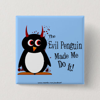Chapa Cuadrada El pingüino malvado hizo que lo hace Bling