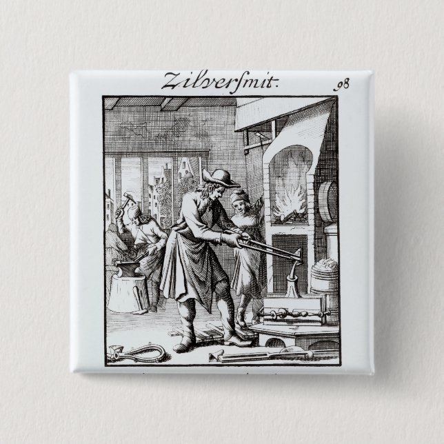 Chapa Cuadrada El platero, 1718 (Anverso)