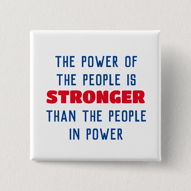 Chapa Cuadrada El poder del pueblo (Anverso)