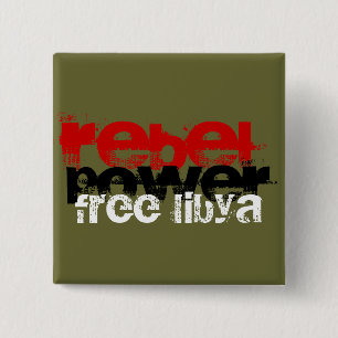 CHAPA CUADRADA EL PODER REBELDE LIBERA LIBIA