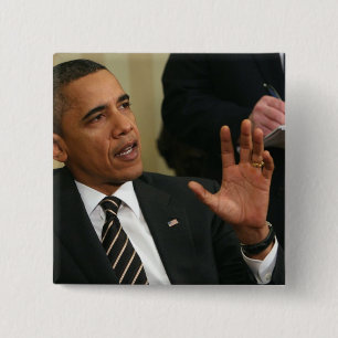 Chapa Cuadrada El presidente Barack Obama habla a la prensa