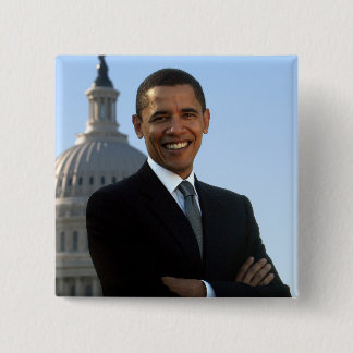 Chapa Cuadrada El presidente estadounidense Barack Obama como sen