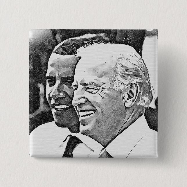 Chapa Cuadrada El presidente Obama y el vicepresidente Biden Butt (Anverso)