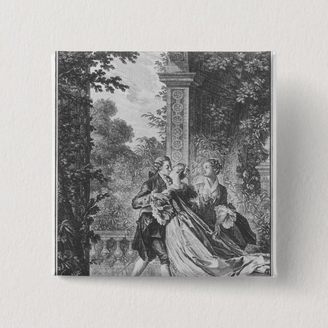 Chapa Cuadrada El primer beso del amor (Anverso)