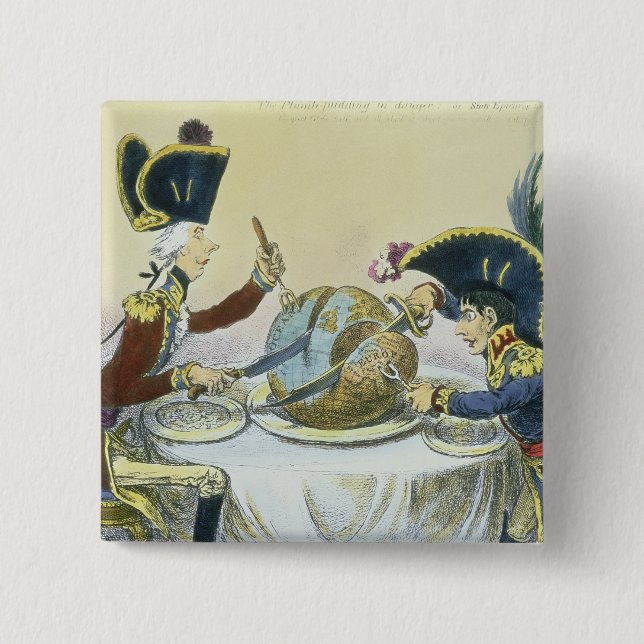 Chapa Cuadrada El pudín de ciruelo en el peligro, 1805 (Anverso)