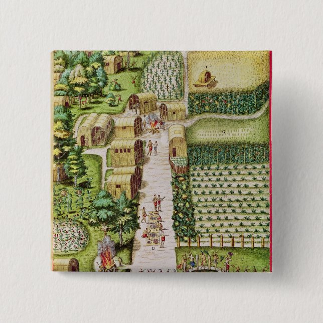 Chapa Cuadrada El pueblo de Secoton (Anverso)