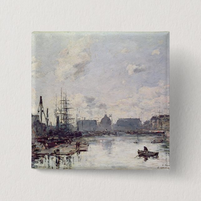 Chapa Cuadrada El puerto de comercio, Le Havre, 1892 (Anverso)