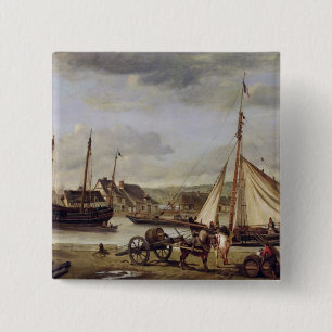Chapa Cuadrada El Quay del comerciante en Ruán, 1834