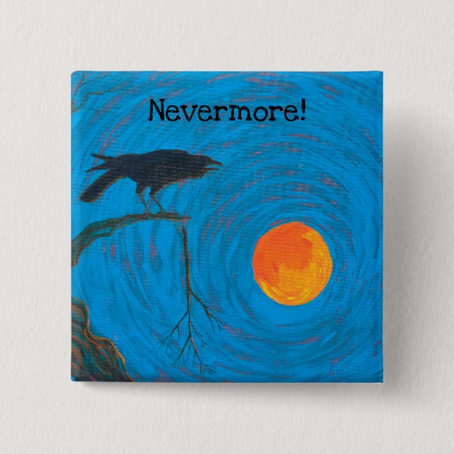 Chapa Cuadrada El Raven Nevermore (Anverso)