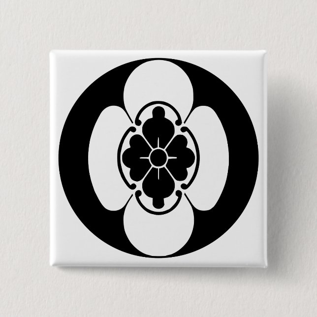 Chapa Cuadrada El reposo familiar japonés (KAMON) del Hotta (Anverso)