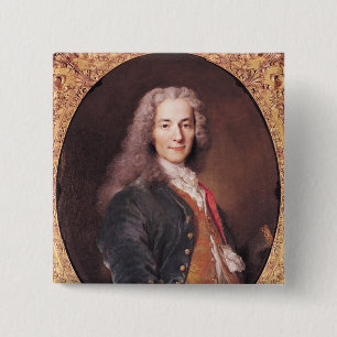 Chapa Cuadrada El retrato de Voltaire envejeció 23, 1728
