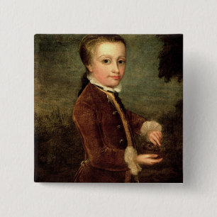 Chapa Cuadrada El retrato de Wolfgang Amadeus Mozart envejeció