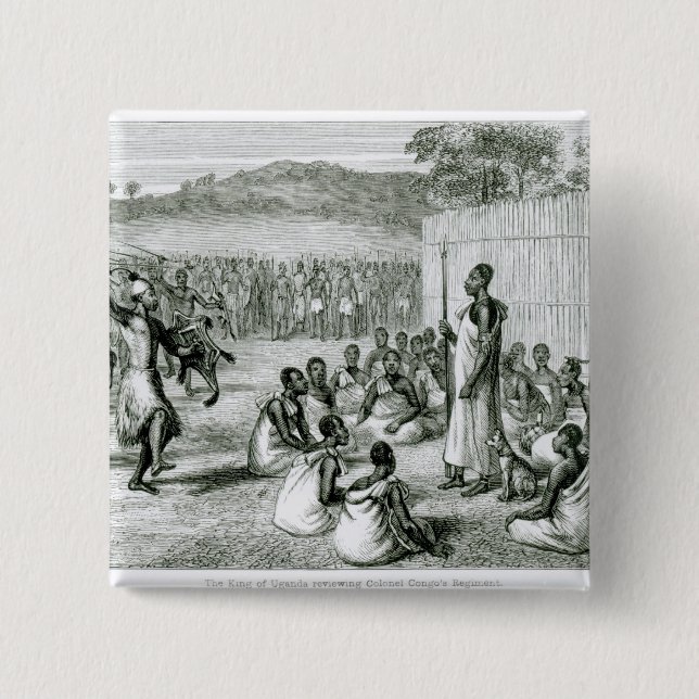 Chapa Cuadrada El rey del coronel de repaso de Uganda (Anverso)