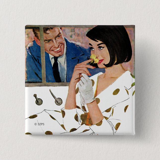 Chapa Cuadrada El Rosa de oro (Anverso)