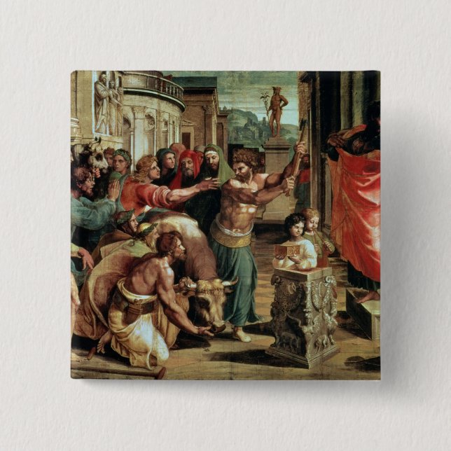 Chapa Cuadrada El sacrificio en Lystra (dibujo animado para el (Anverso)