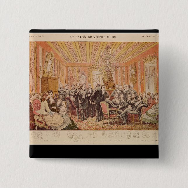 Chapa Cuadrada El salón de Victor Hugo (Anverso)