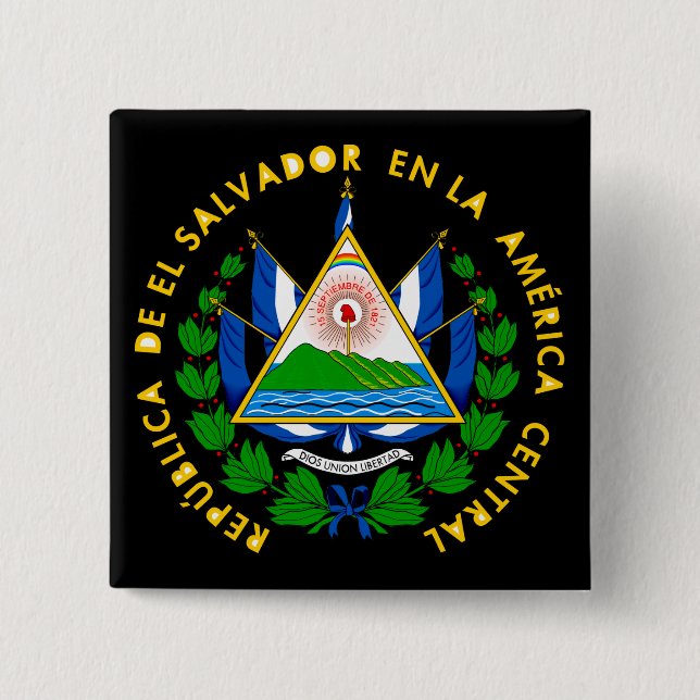 Chapa Cuadrada el salvador emblem (Anverso)