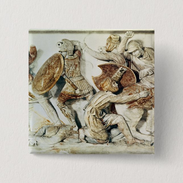 Chapa Cuadrada El sarcófago de Alexander (Anverso)