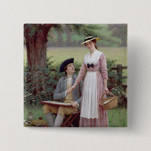 Chapa Cuadrada El señor de Burleigh, Tennyson, 1919 (aceite en