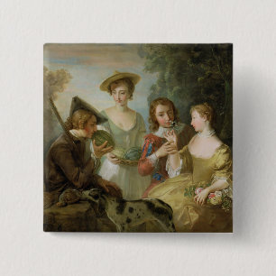 Chapa Cuadrada El sentido del olfato, c.1744-47 (aceite en lona)