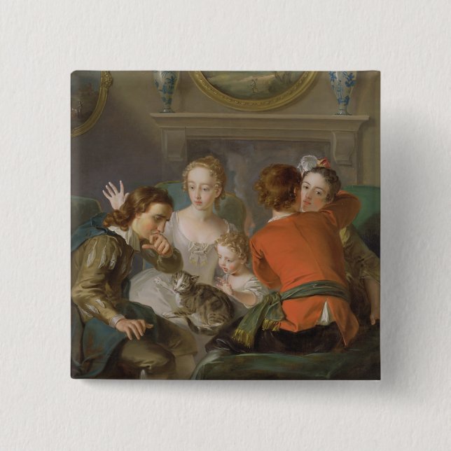 Chapa Cuadrada El sentido del tacto, c.1744-47 (aceite en lona) (Anverso)