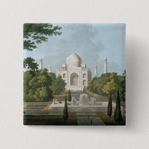 Chapa Cuadrada El Taj Mahal, Agra, del jardín
