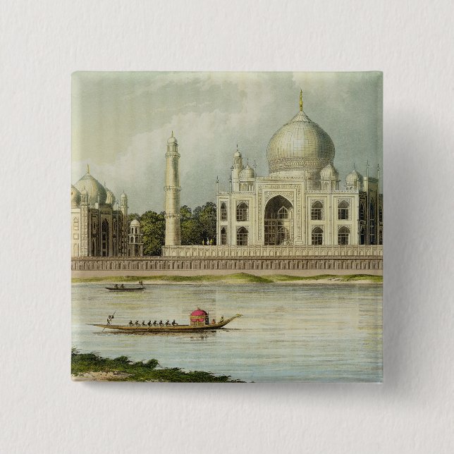 Chapa Cuadrada El Taj Mahal, tumba del emperador Shah Jehan y (Anverso)
