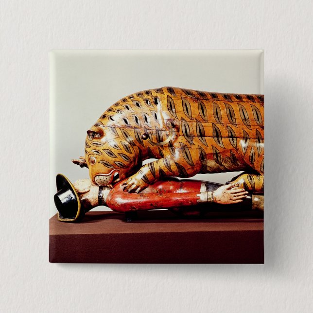 Chapa Cuadrada El tigre de Tipu, c.1790 (madera) (Anverso)