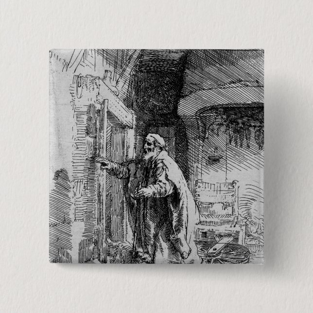 Chapa Cuadrada El Tobit ciego, 1651 (Anverso)