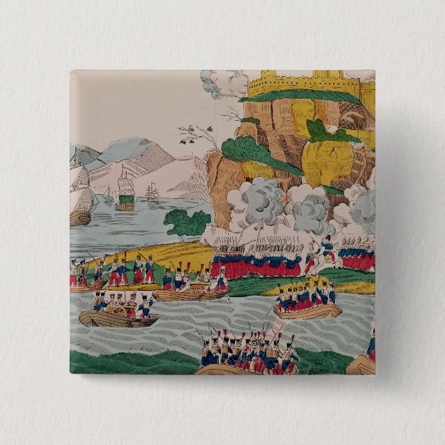 Chapa Cuadrada El tomar de Argel del francés (Anverso)