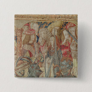 Chapa Cuadrada El torneo, tapicería vertical del telar