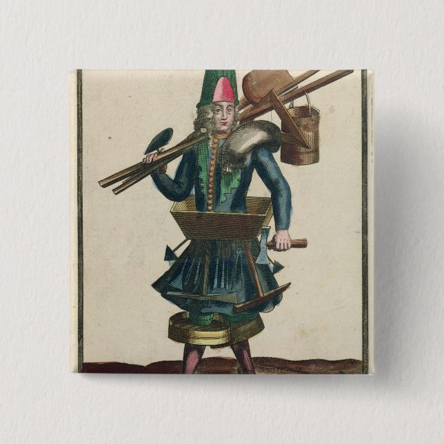 Chapa Cuadrada El traje del albañil (Anverso)