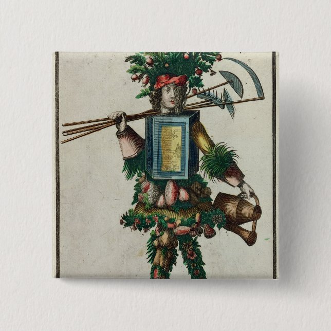 Chapa Cuadrada El traje del jardinero (Anverso)