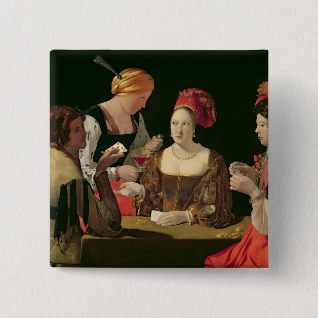 Chapa Cuadrada El tramposo con el as de diamantes (Anverso)