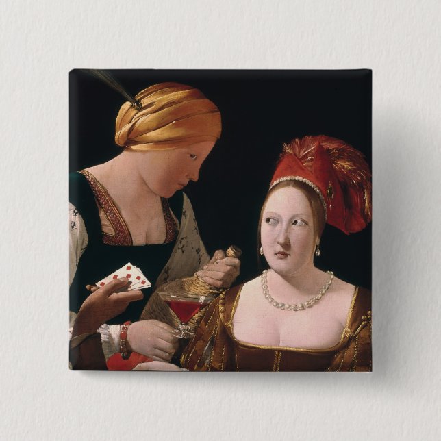 Chapa Cuadrada El tramposo con el as de diamantes (Anverso)