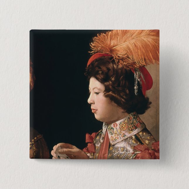 Chapa Cuadrada El tramposo con el as de diamantes (Anverso)