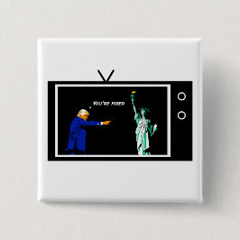 Chapa Cuadrada El triunfo enciende a señora Liberty Pin