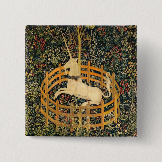 Chapa Cuadrada El unicornio en cautiverio (Anverso)