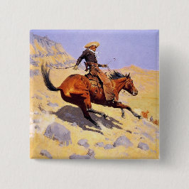 Chapa Cuadrada El vaquero (por Frederic Remington)