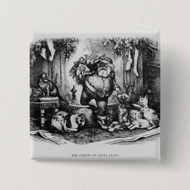 Chapa Cuadrada El venir de Papá Noel, 1872 (Anverso)