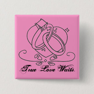 Chapa Cuadrada El Verdadero Amor Espera.