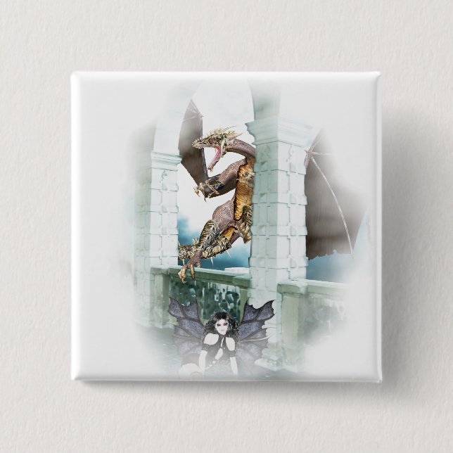 Chapa Cuadrada El Viñette de Lair del Dragón (Anverso)